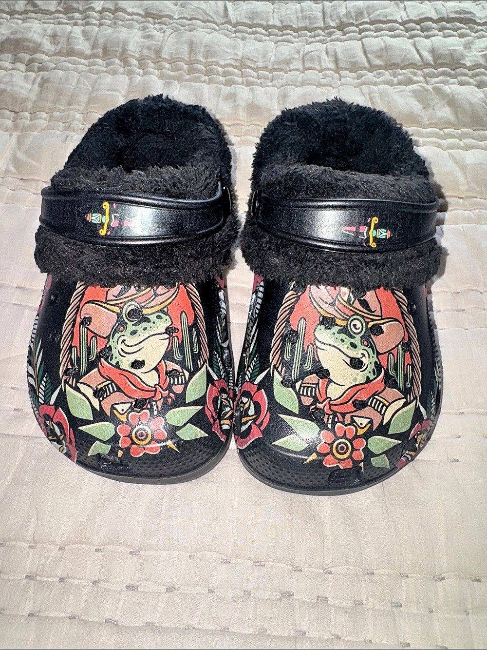 Rodeo Frog Faux-Fur slides EU 37